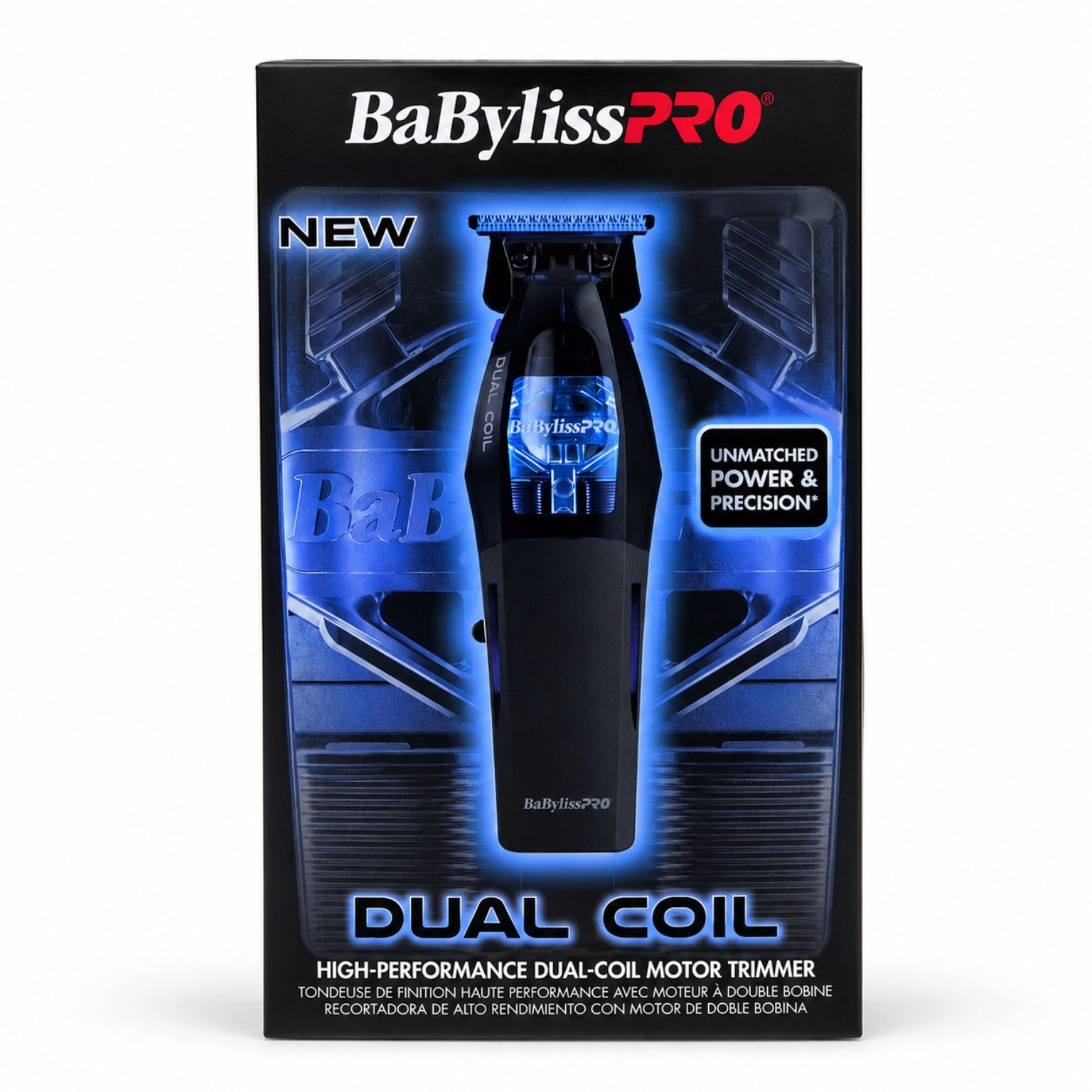 BaBylissPRO Dual-Coil Motor Trimmer in retail packaging