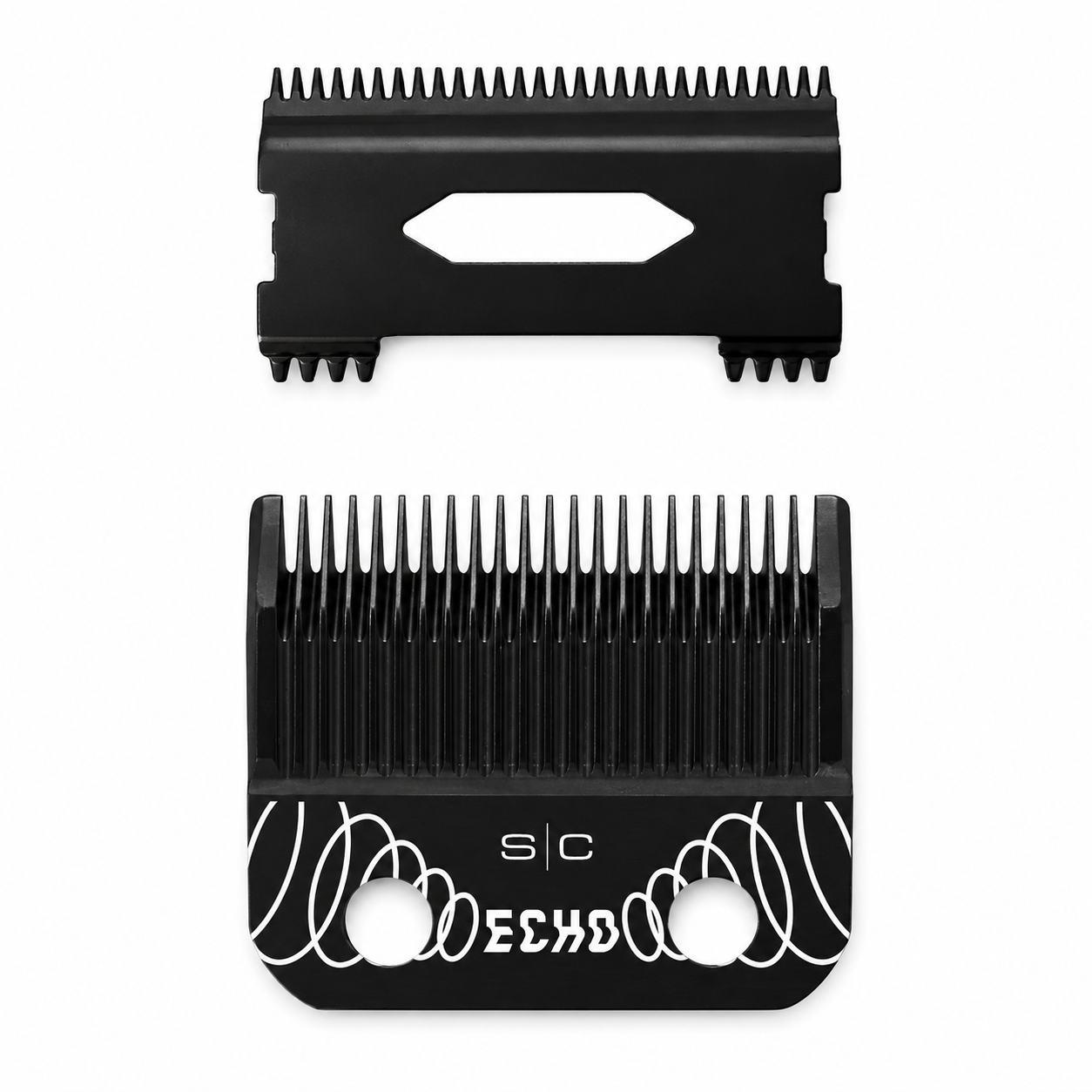 StyleCraft ECHO Faper fixed black diamond carbon DLC clipper blade set product image for clipper maintenance.