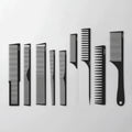 L3VEL3 9-piece hair styling comb set product image for barber and salon styling work.