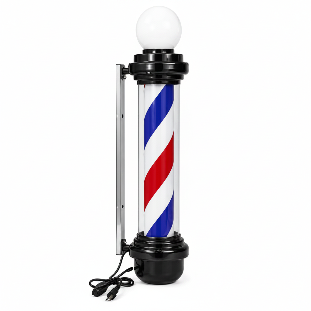 Barber pole sign product image for barbershop decor and storefront display.