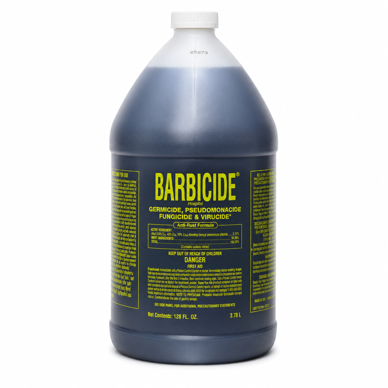 Barbicide Liquid Disinfectant product image for professional barbershop sanitation.