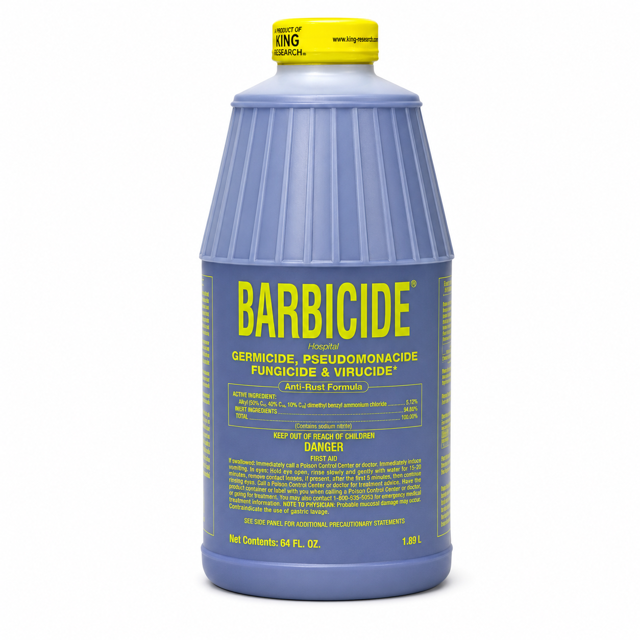 Barbicide Liquid Disinfectant bottle product image for barber and salon sanitation.