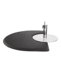 Half-moon anti-fatigue barber floor mat product image for barbershop workstation comfort.
