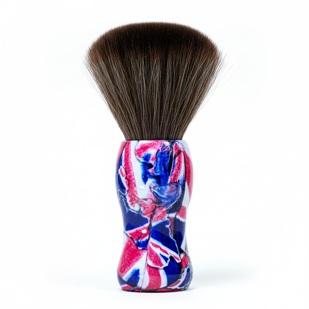 Professional barber neck duster product image for cleanup after haircut and grooming service.