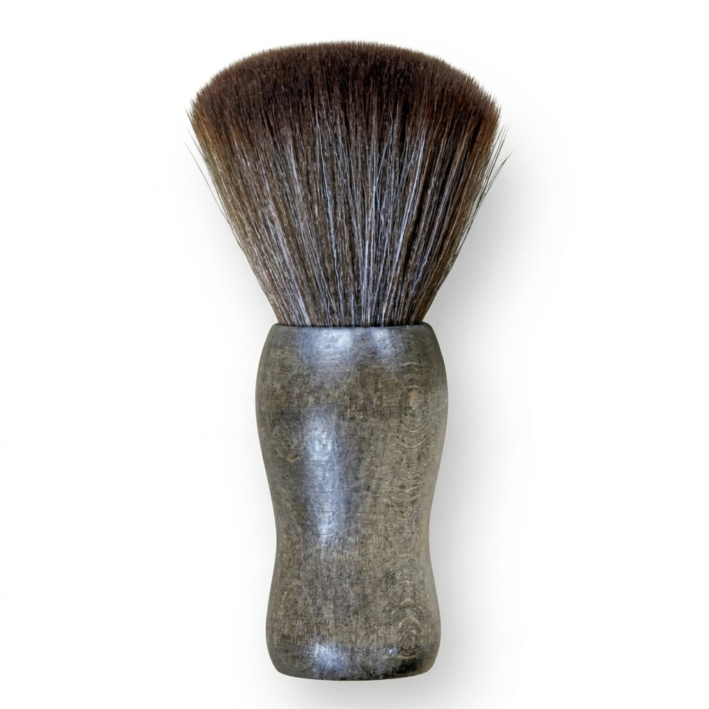 Professional barber neck duster product image for cleanup after haircut and grooming service.