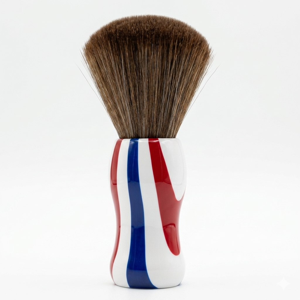 Professional barber neck duster product image for cleanup after haircut and grooming service.