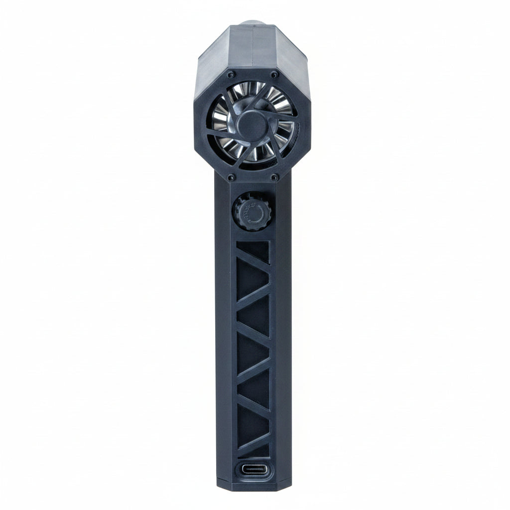 EBTools Handheld Brushless Turbo Fan accessory product image for barber station cleanup.