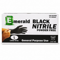 Emerald general purpose black nitrile gloves product image for barber and salon sanitation.