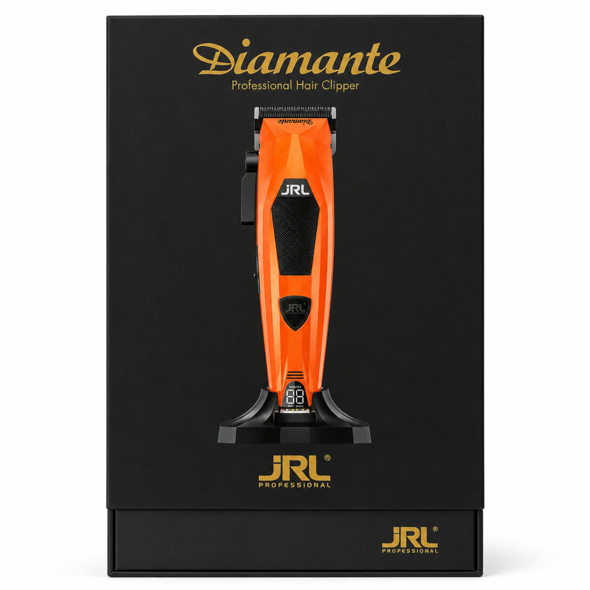 JRL Diamante clipper packaging product image for professional barber cutting work.