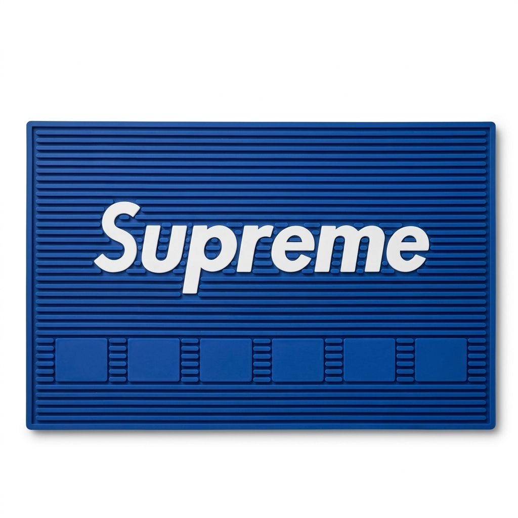 Magnetic barber station mat product image for clipper and trimmer organization.