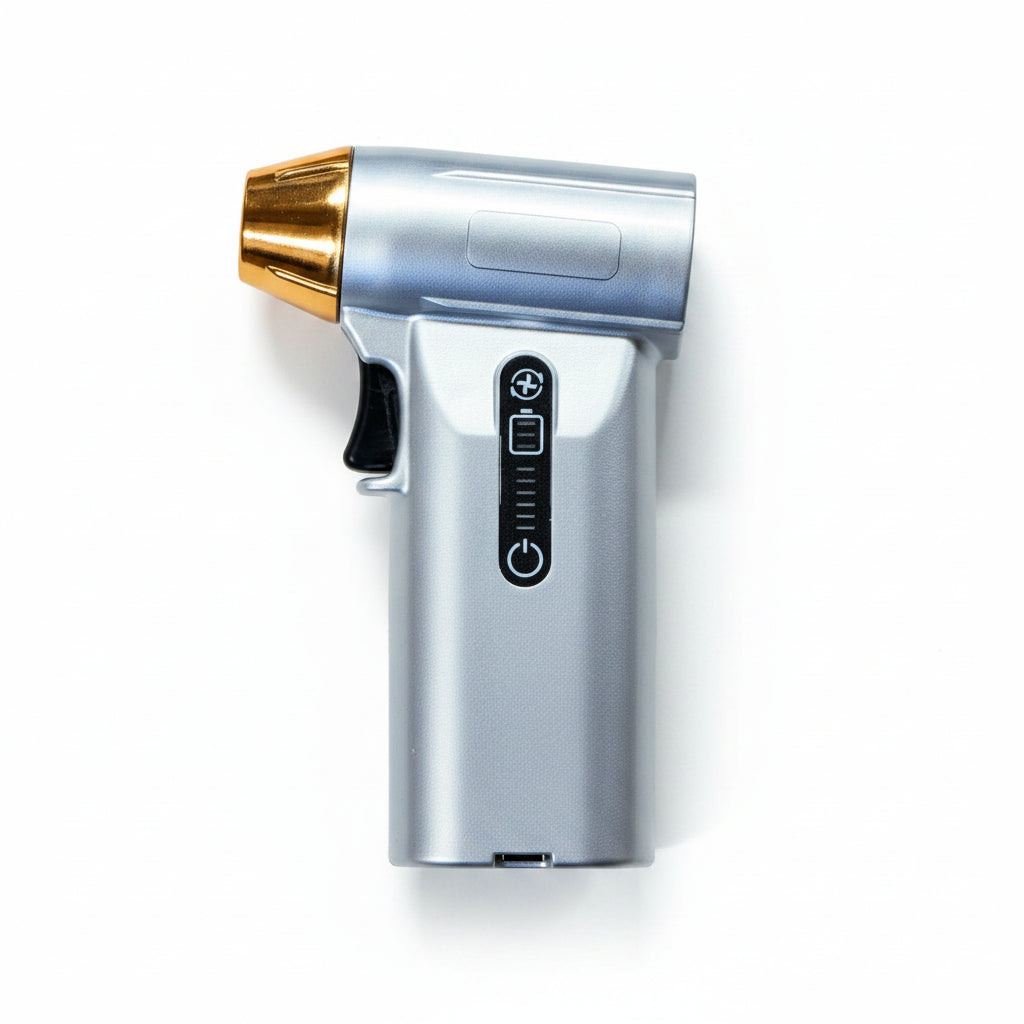 Mini Air Duster handheld device product image for barber station cleanup and tool maintenance.