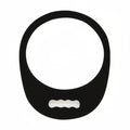 Round foam mirror with handle product image for barber station use.