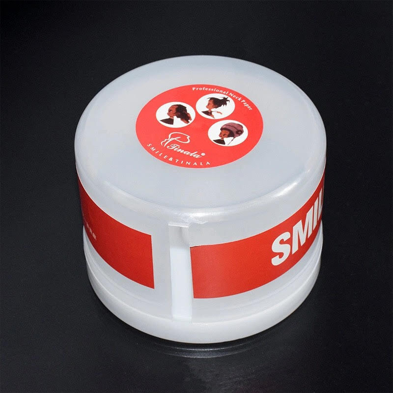 Neck strips container product image for barber station organization and sanitation.