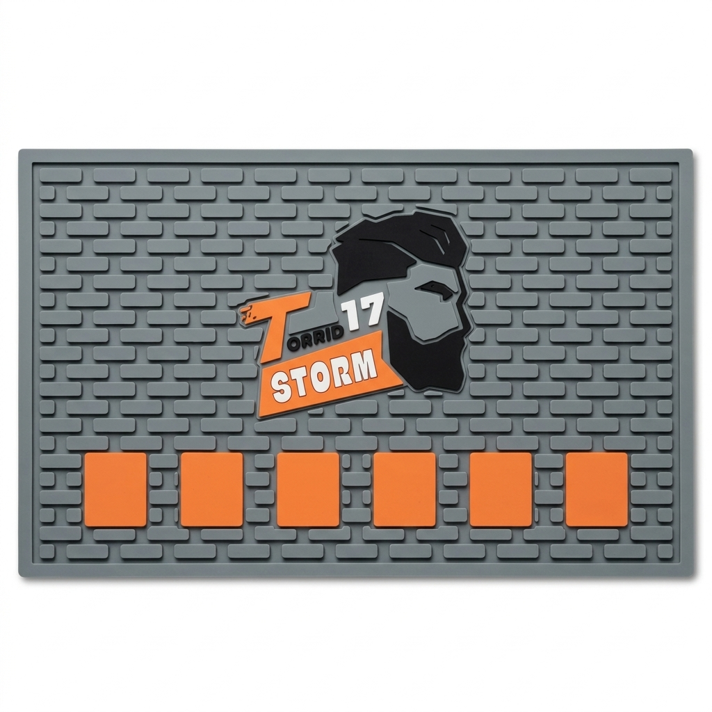 Magnetic clipper and trimmer station mat product image for barber tool organization.