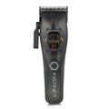 A black cordless hair clipper with a visible IN2 Vector Motor and intuitive torque control indicator.