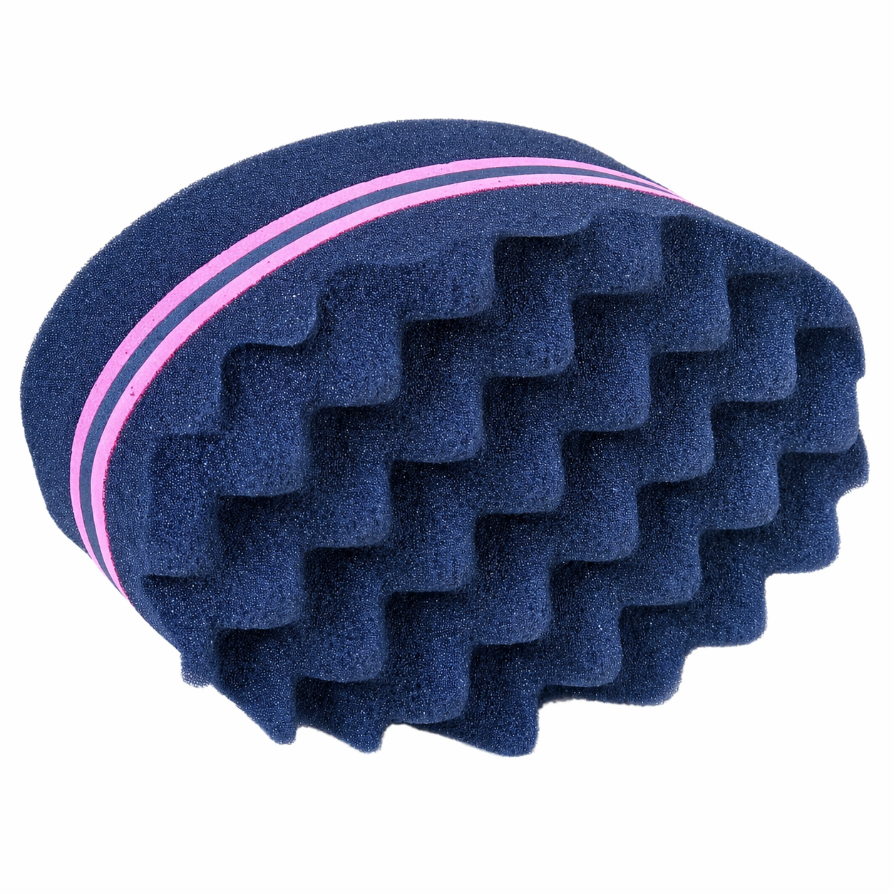 Barber sponge product image for textured hair styling and curl definition.