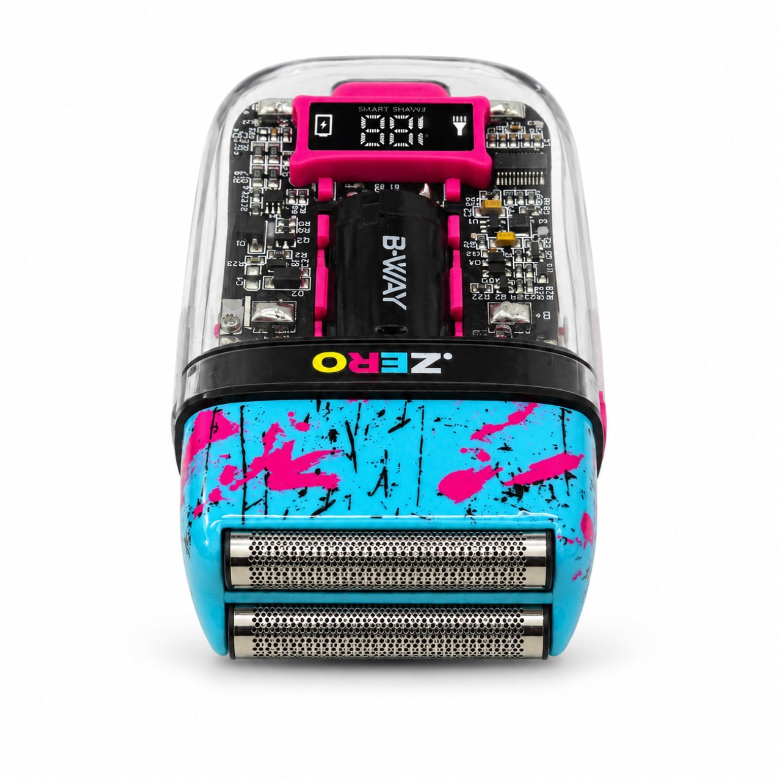 B-Way Zero cordless double foil shaver angled product view