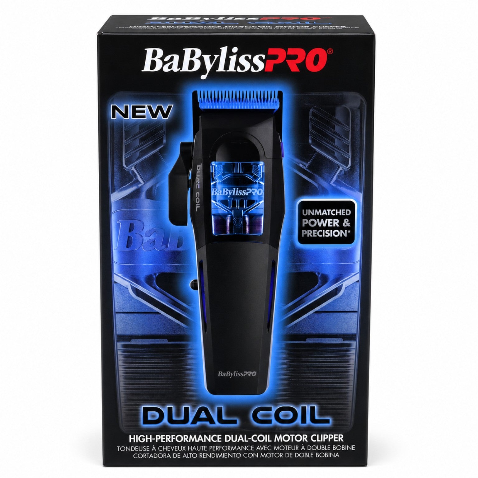 BaBylissPRO High-Performance Dual-Coil Motor Cordless Clipper in retail packaging
