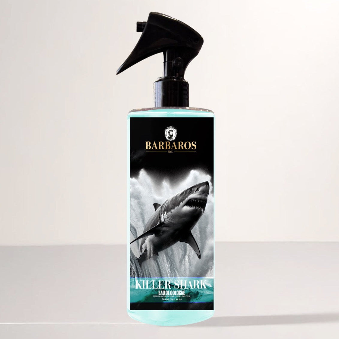 Barbaros Killer Shark Cologne Aftershave 500ml spray bottle
