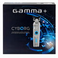 Gamma+ Cyborg Professional Metal Trimmer GP604M retail box with silver trimmer and blue accents