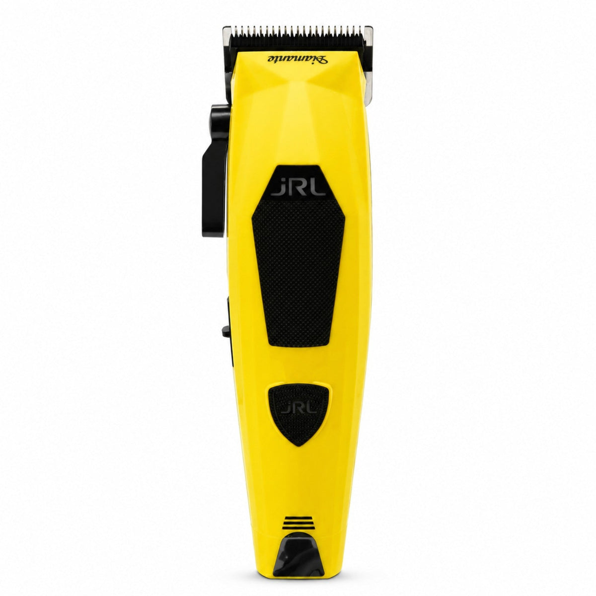 Yellow JRL Diamante professional hair clipper, front view