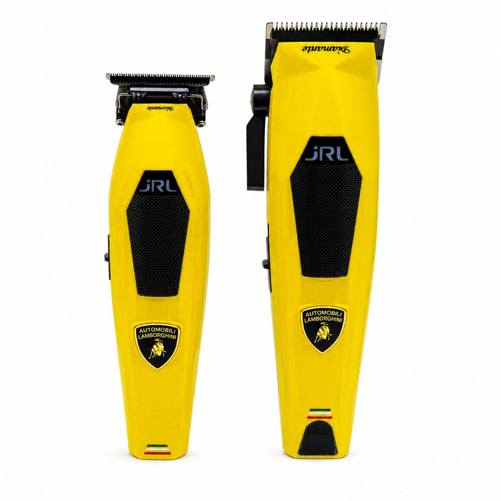 JRL x Lamborghini Diamante DI2025Y yellow clipper and trimmer pair, front view