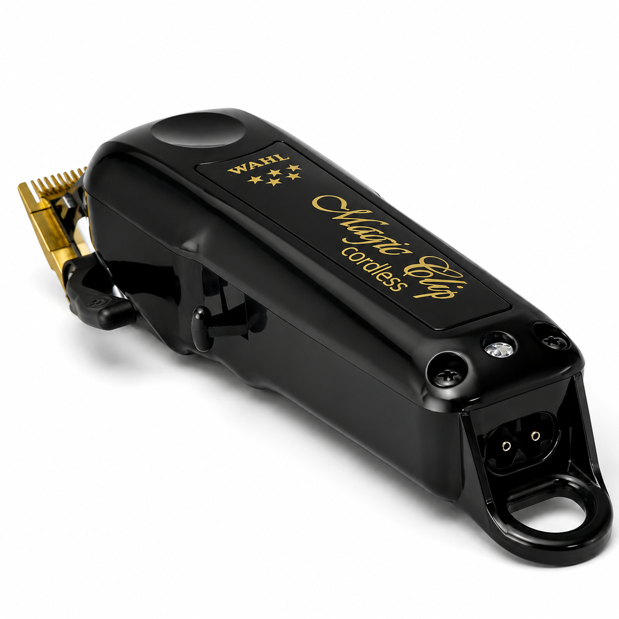 Wahl Professional 5 Star Magic Clip cordless clipper in black product image for barber cutting work.