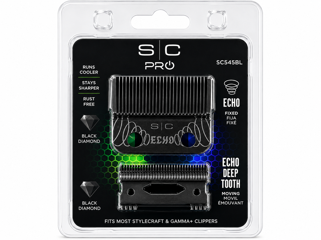 StyleCraft ECHO replacement hair clipper blade set product image for clipper maintenance.
