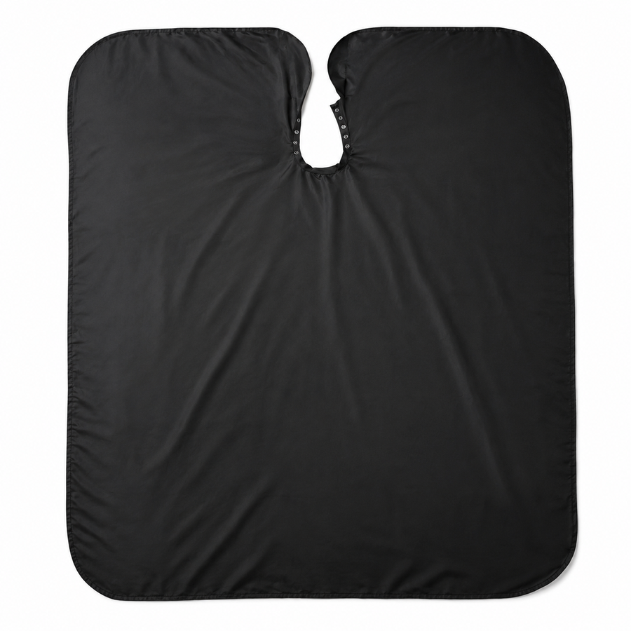 Classic colors barber cape product image for professional haircutting service.