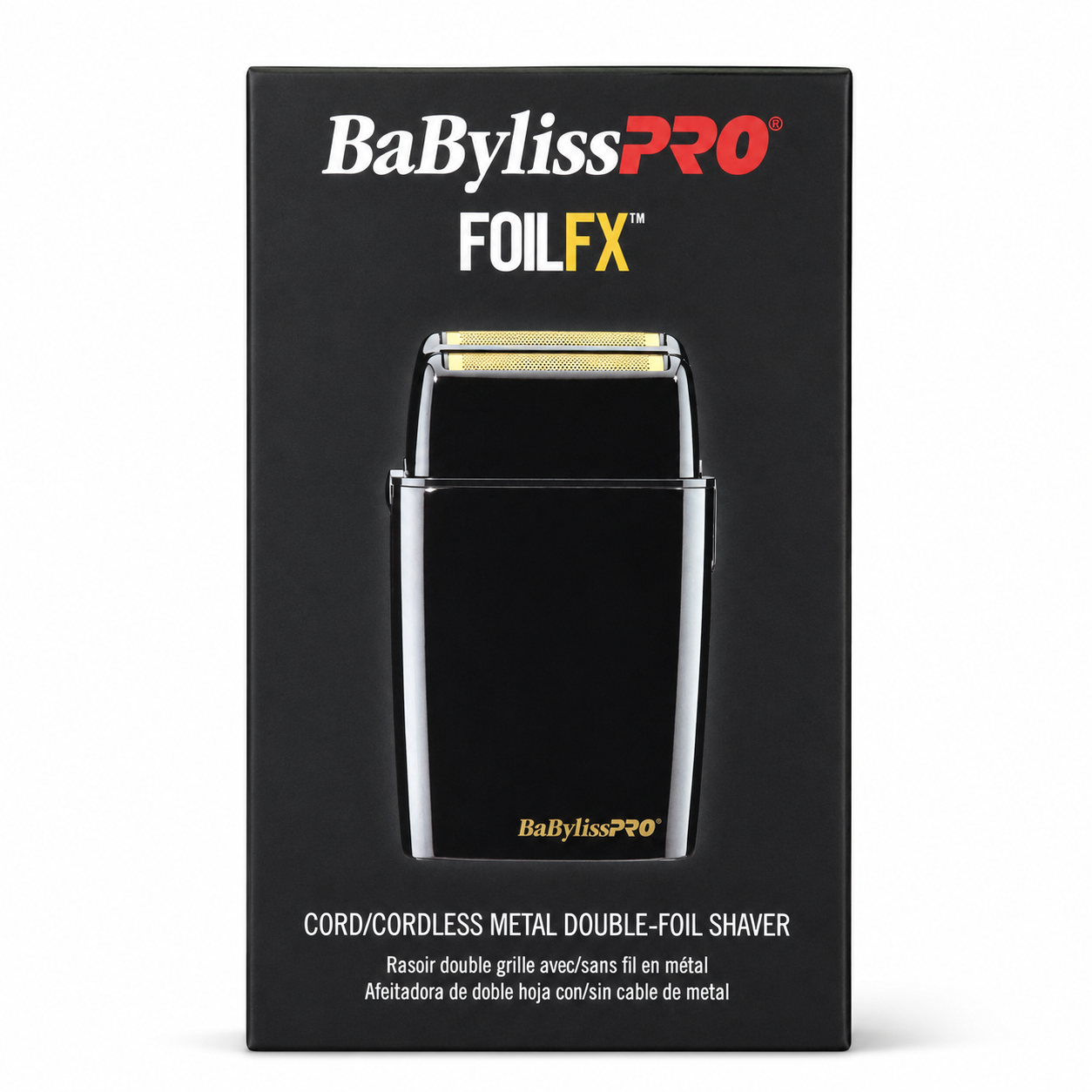 BaBylissPRO BlackFX Cordless Metal Double Foil Shaver