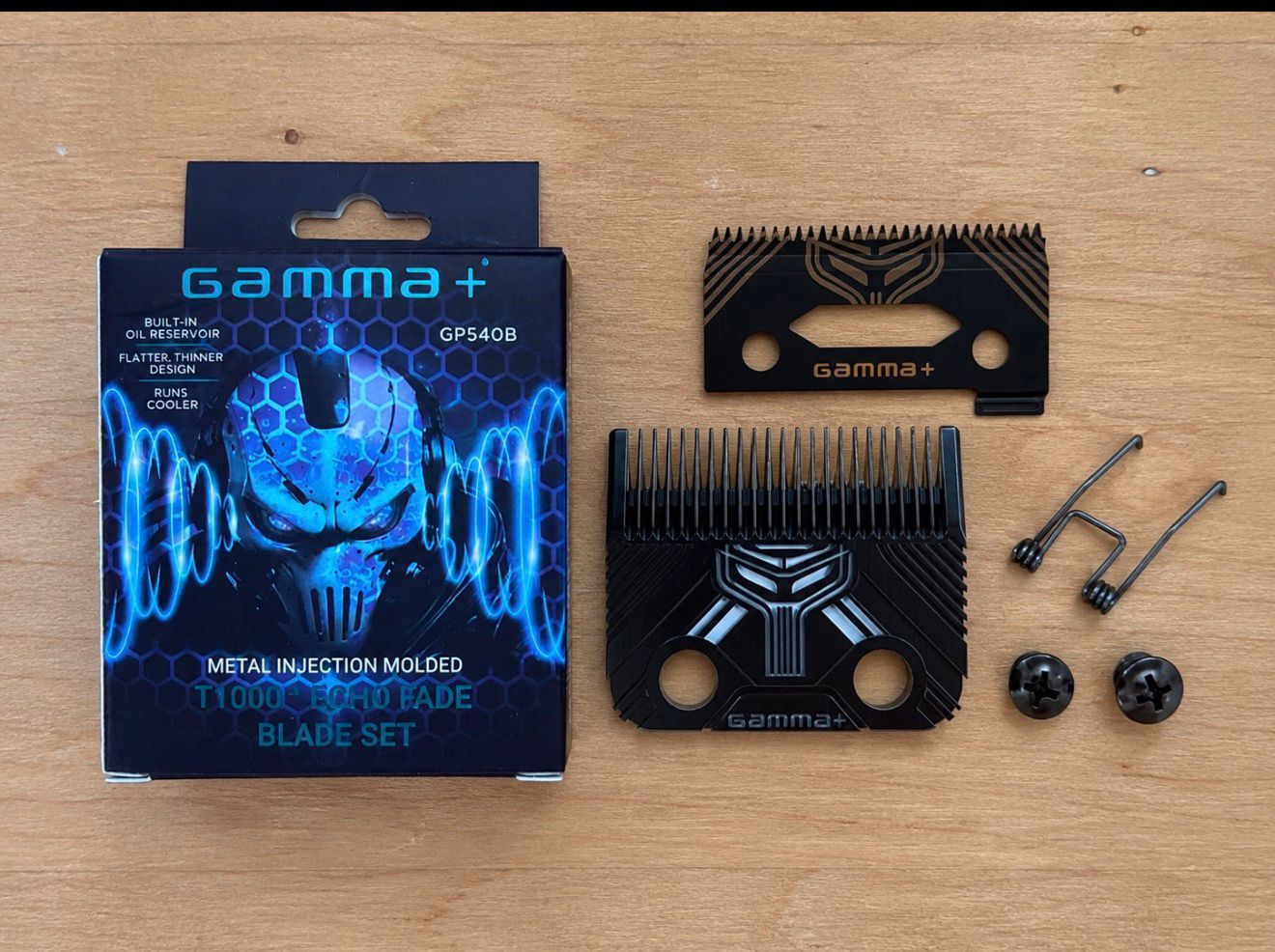 Gamma+ MIM T1000 Echo Fade Blade Set with Shallow 2.0 Cutter GP540B product image for clipper maintenance.
