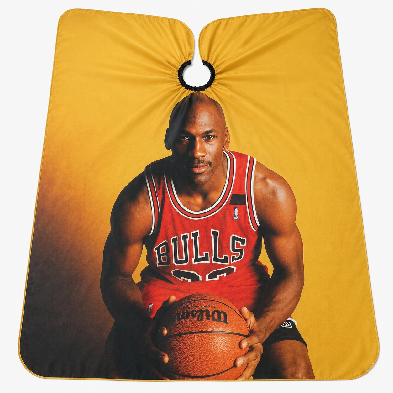 Basketball 23 Edition Style A barber cape product image for professional haircutting service.