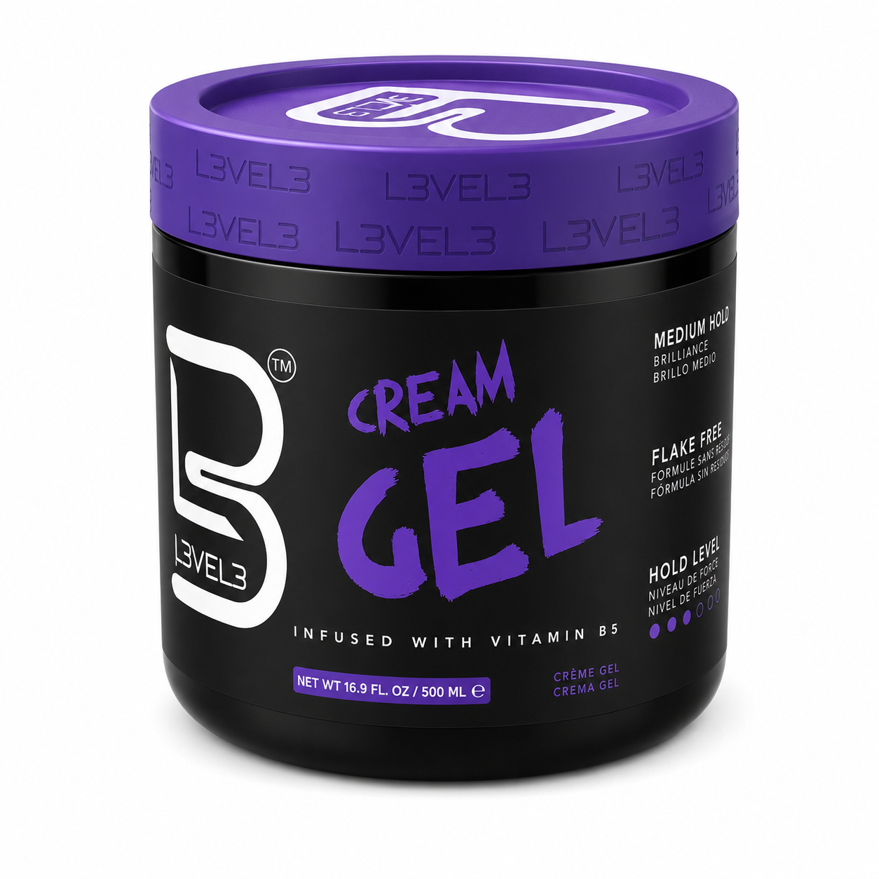 L3VEL3 Hair Cream Gel product image for barber styling and grooming service.