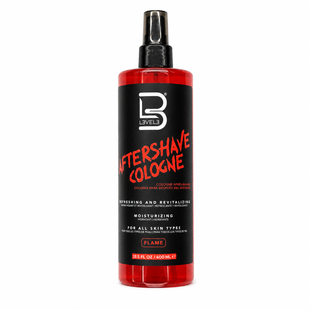 L3VEL3 After Shave Cologne product image for professional barber grooming and finishing service.