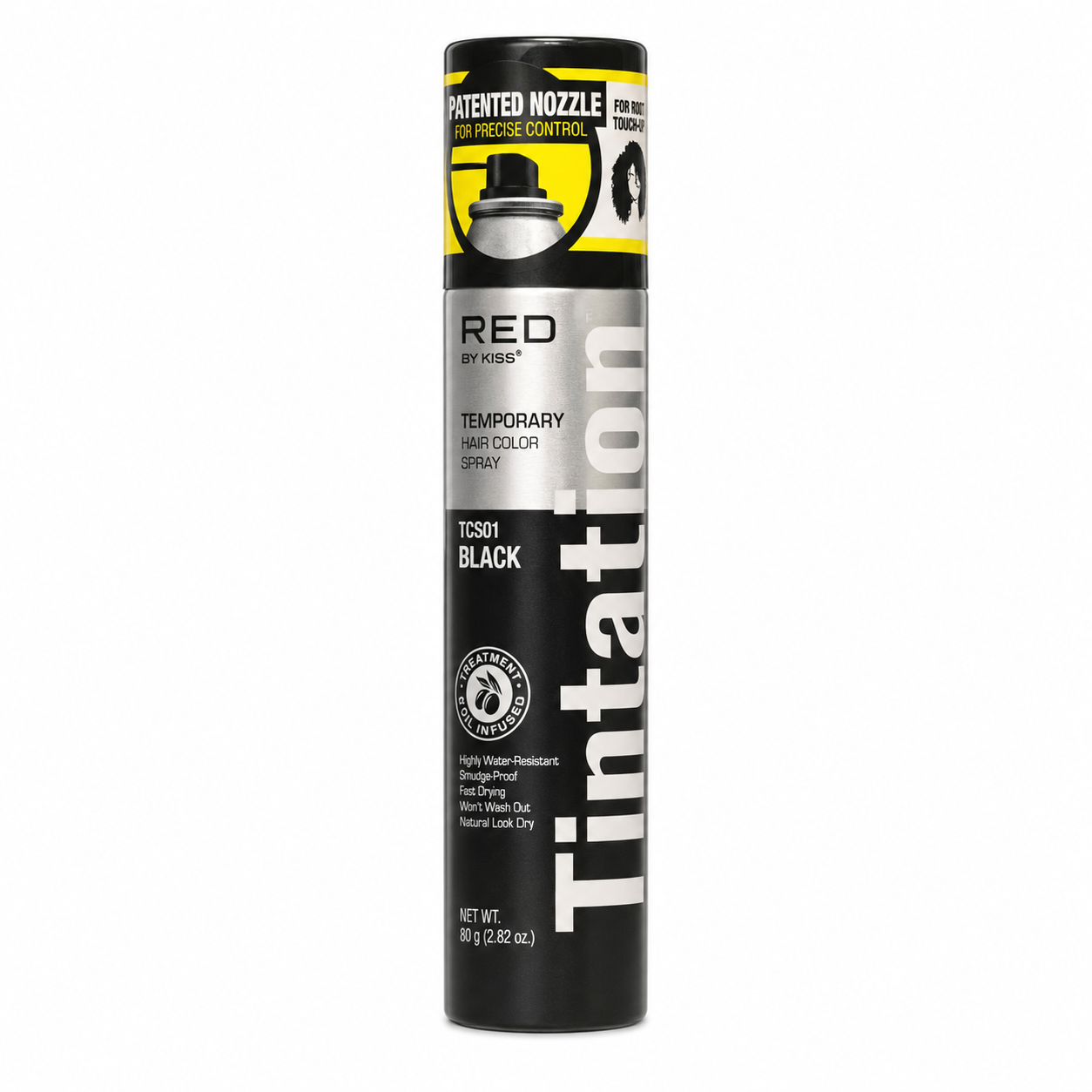 Red by Kiss Tintation temporary hair color spray product image for barber and grooming color service.