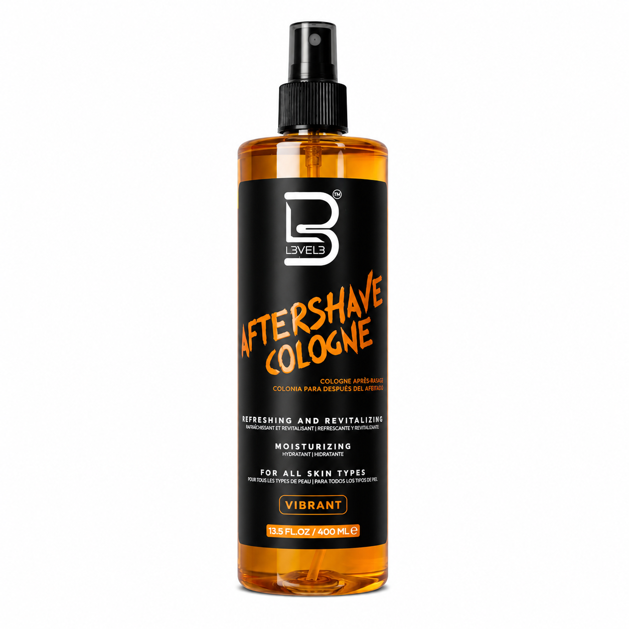 L3VEL3 After Shave Cologne product image for professional barber grooming and finishing service.