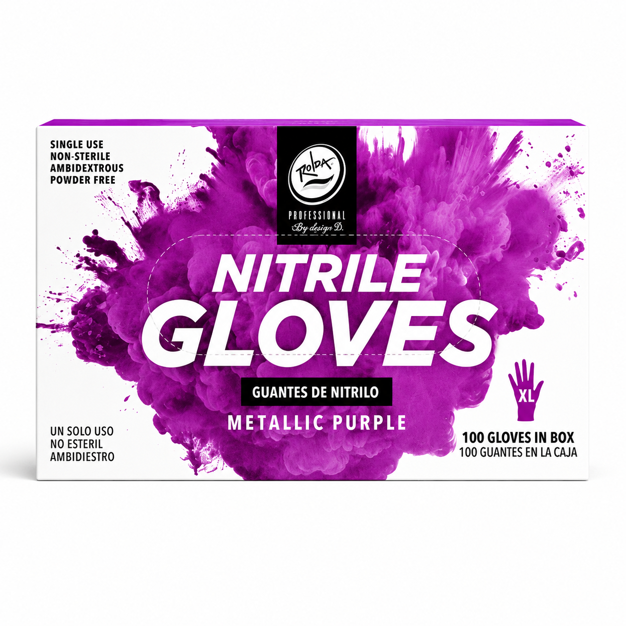 Rolda nitrile gloves product image for barber and salon shop sanitation.