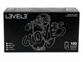 L3VEL3 professional powder-free barber nitrile gloves product image for shop sanitation and service work.