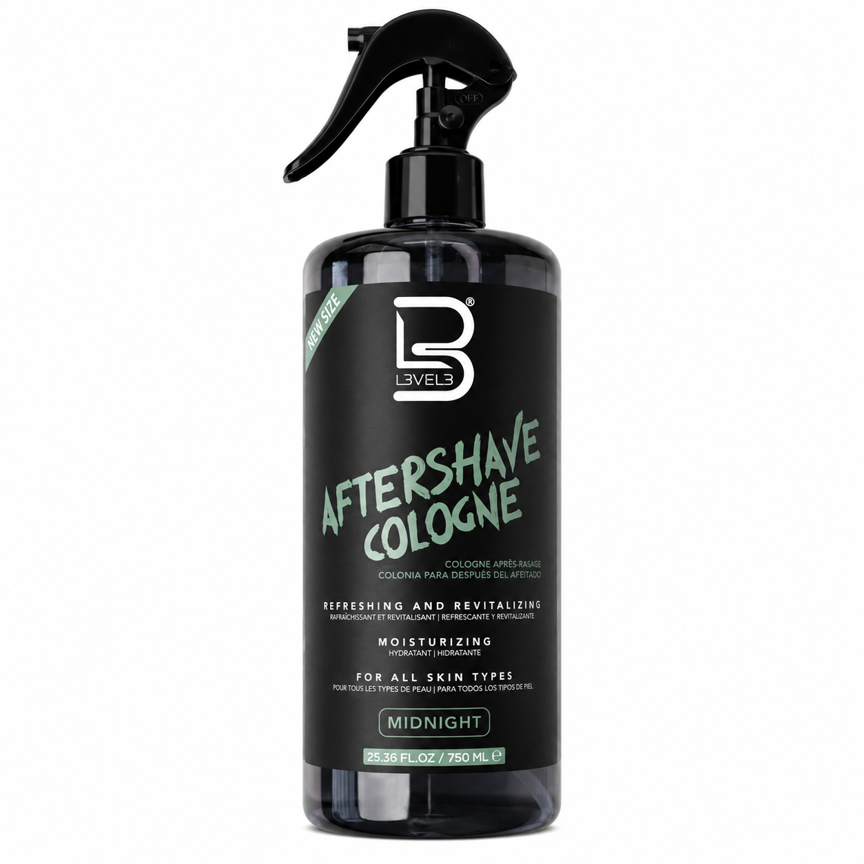 L3VEL3 After Shave Cologne product image for professional barber grooming and finishing service.