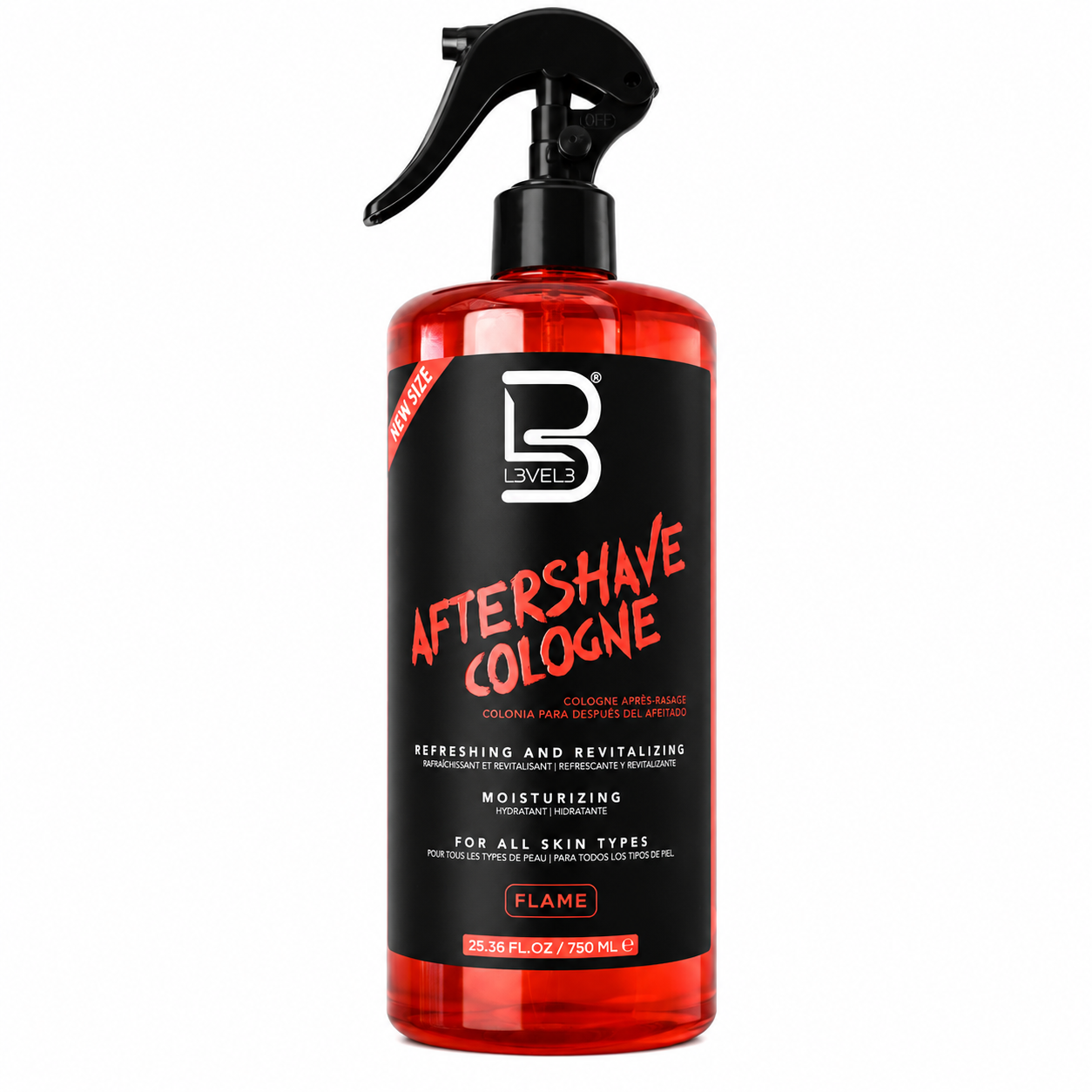 L3VEL3 After Shave Cologne product image for professional barber grooming and finishing service.
