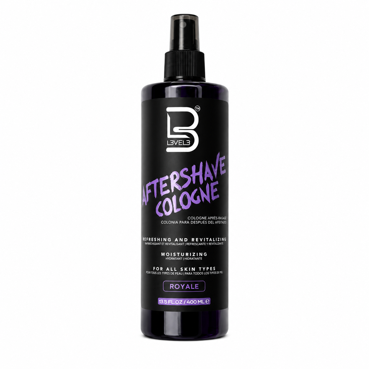 L3VEL3 After Shave Cologne product image for professional barber grooming and finishing service.