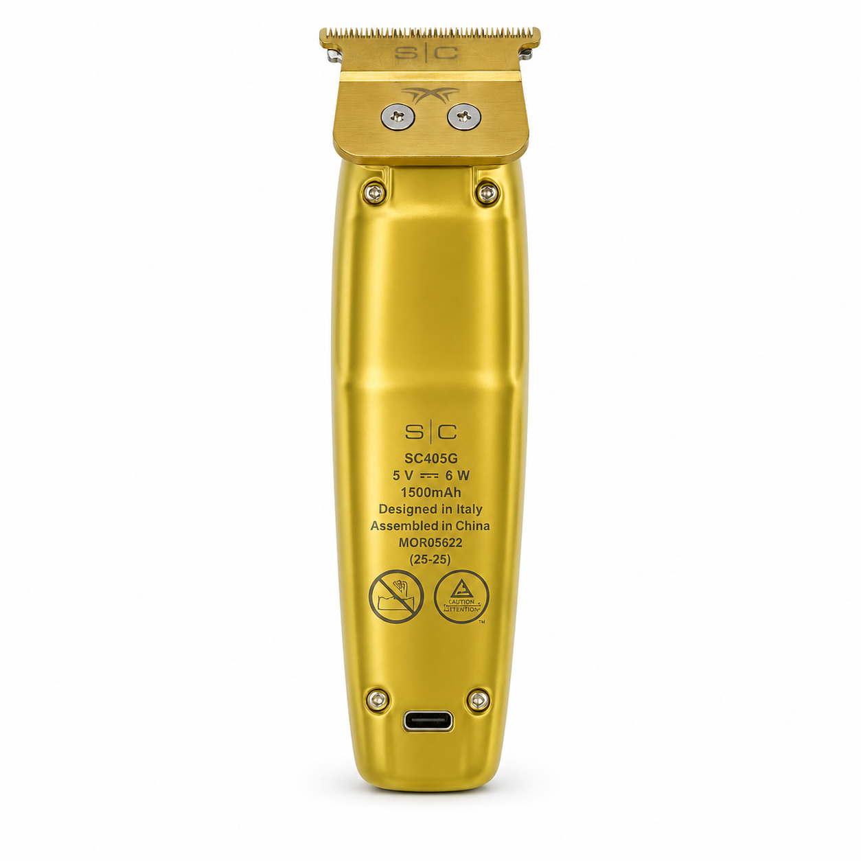 StyleCraft Saber Gold Cordless Trimmer back view