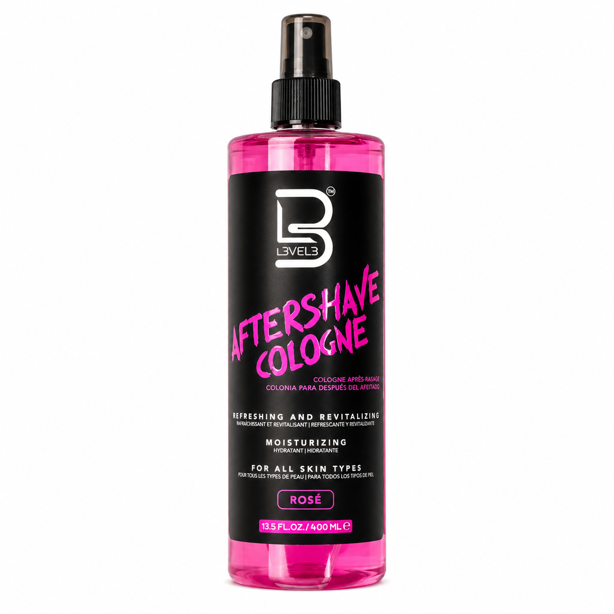 L3VEL3 After Shave Cologne product image for professional barber grooming and finishing service.