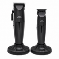 JRL Professional Onyx clipper and trimmer collection with charging base product image for barber station setup.