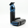 BaBylissPRO LimitedFX Black and Blue Trimmer and Double-Foil Shaver Prepack product image for professional barber tools.