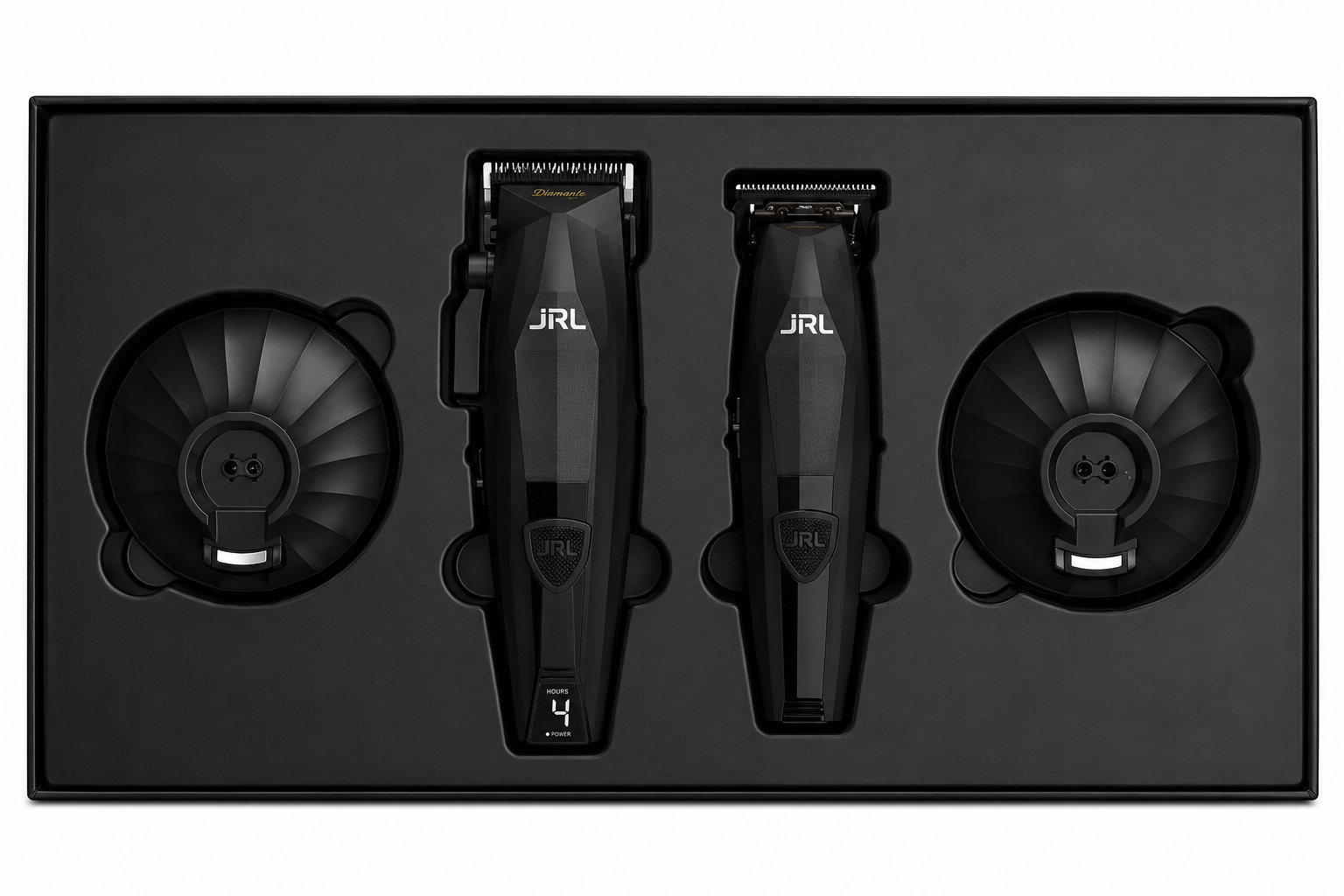 JRL Diamante clipper and trimmer set product image for professional barber station setup.