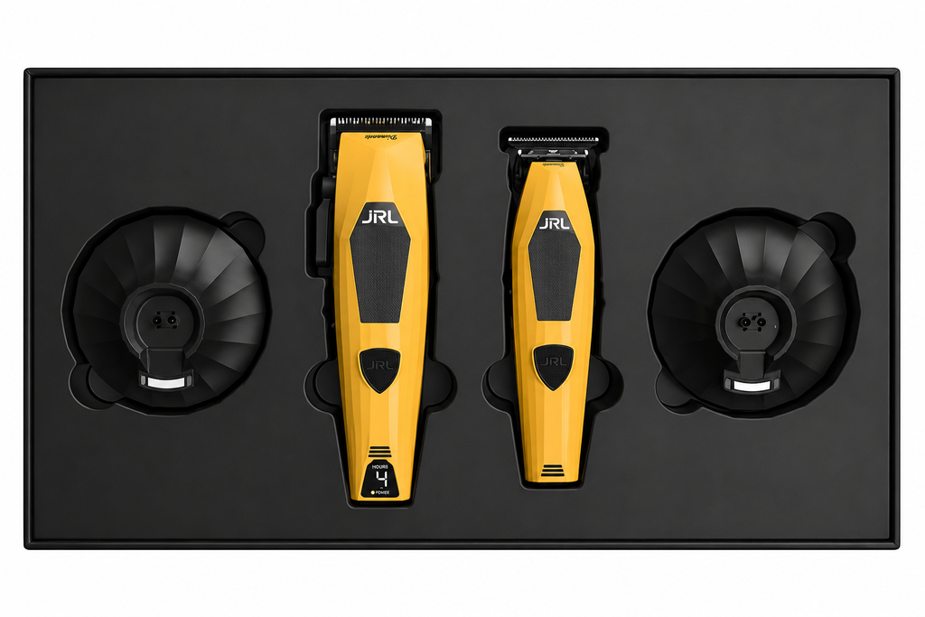 JRL Diamante clipper and trimmer set product image for professional barber station setup.