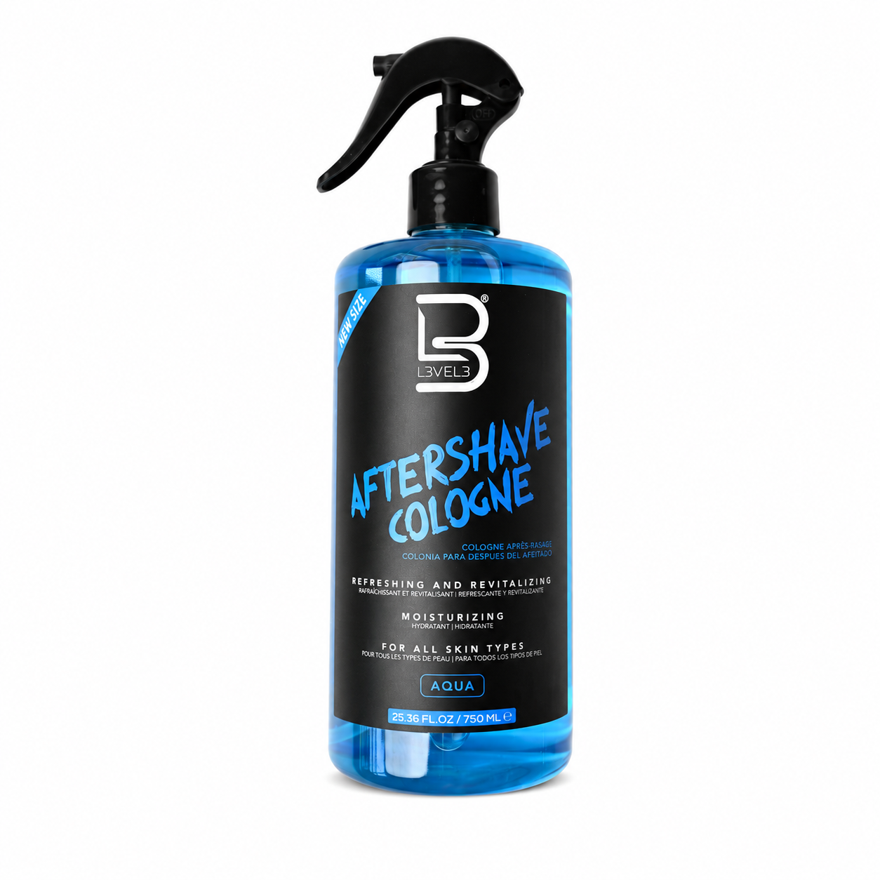 L3VEL3 After Shave Cologne product image for professional barber grooming and finishing service.