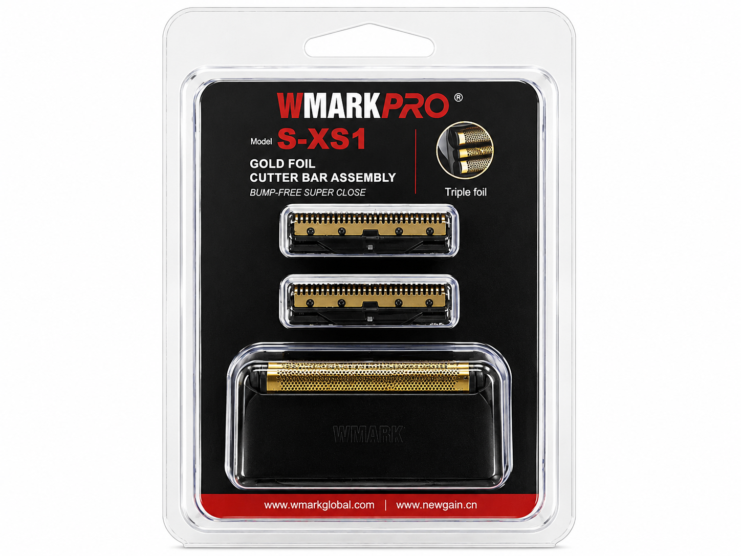 WMARK PRO S-XS1 gold foil cutter bar assembly replacement product image for shaver maintenance.
