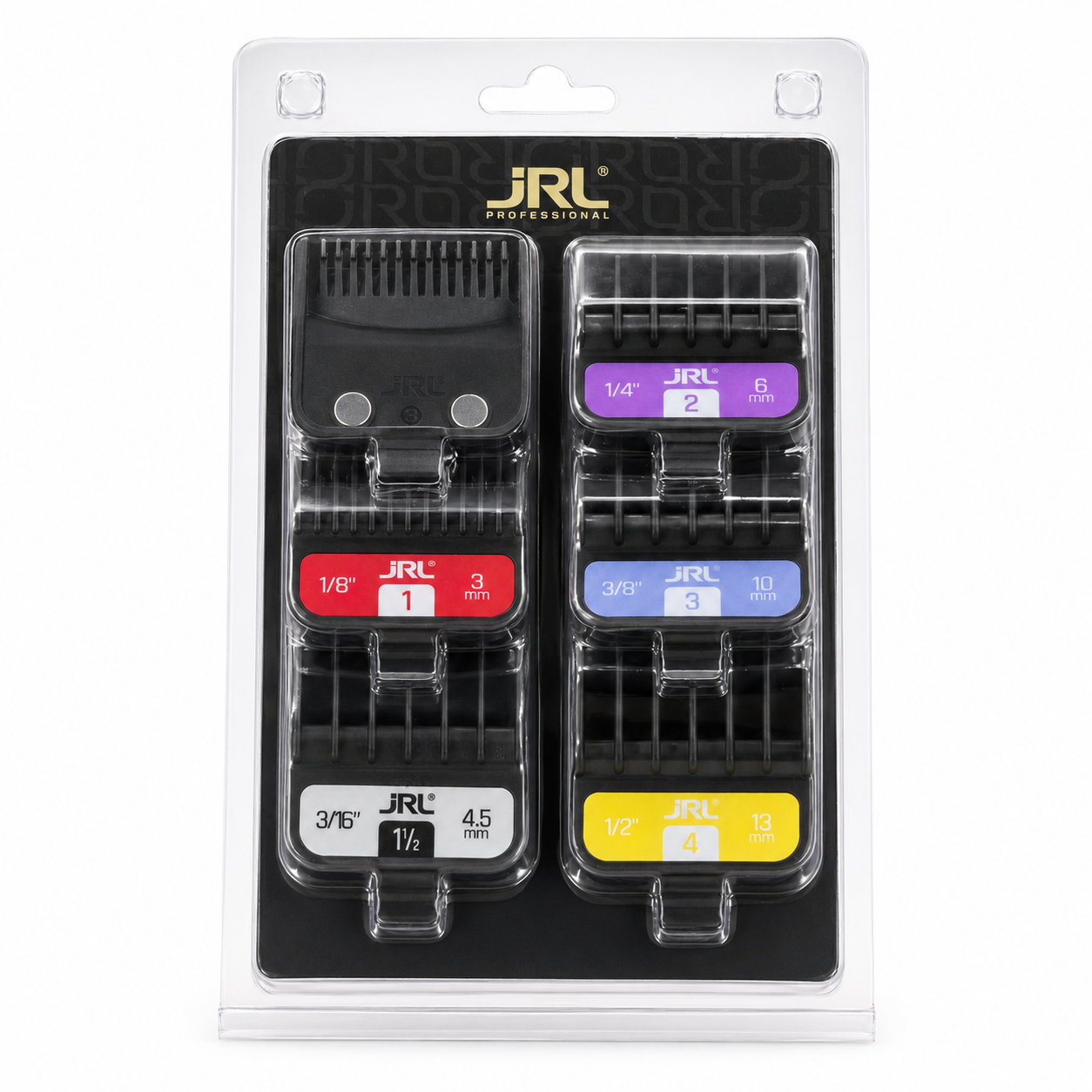 JRL Professional FF2020 premium double magnetic clipper guards product image for barber cutting work.